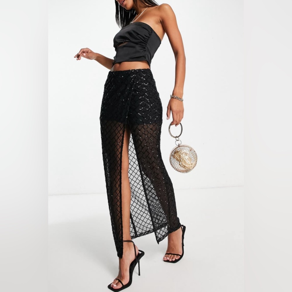 Topshop Sheer Wrap Skirt